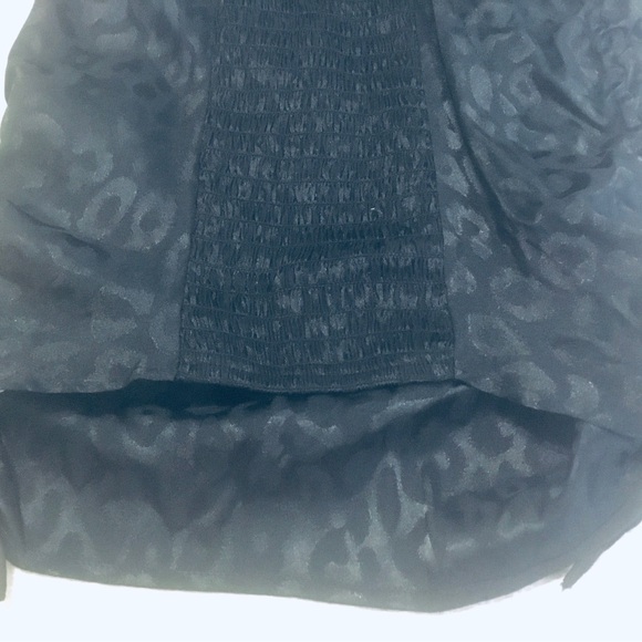 Wild Fable Womens Silky Black Mini Dress Sexy Short Side Ruched Smocked Back M - Picture 7 of 12